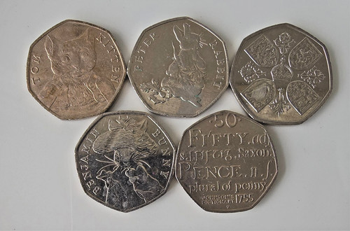 British 50p coin - coin, collection
