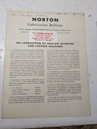 Norton lubrication bulletin - norton,