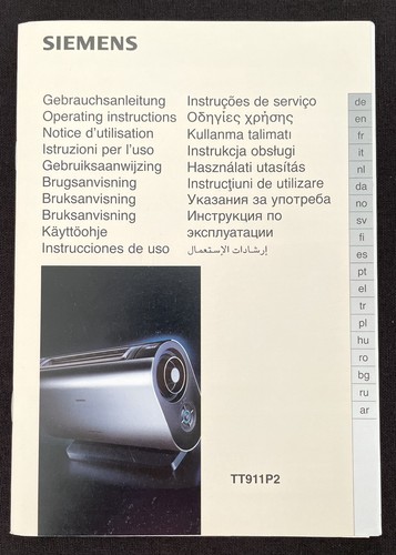 Siemens original instructions - siemens:,