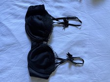 Myla Black Luxury Bra With Delicate Lace Detail In 32C