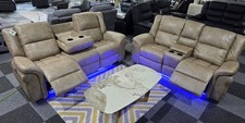 Berlin 3 + 2 Mocca Leather