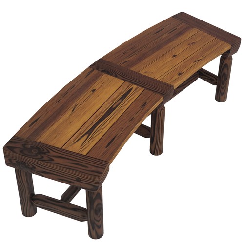 Round wooden garden tree bench - round,