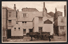 Postcard St Ives Cornwall pub The Old Sloop Inn horse cart by Frank Lake