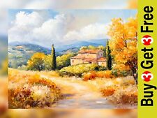 Sunlit Countryside Villa 5"x7"