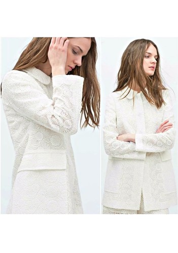 Zara white cream lace - white/cream, jacket