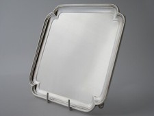 Scottish Antique Sterling Silver Salver/Drinks Tray - 1929 by Mackay & Chisholm