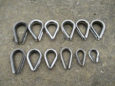  Bundle  Job lot Stainless Steel Wire Rope Thimbles Eyelet Various Sizes x 14