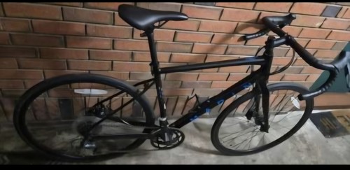 Black road bike - black,