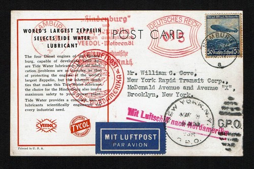 1936 postcard carried first - postcard,