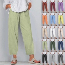 Ladies Trousers Linen Cotton