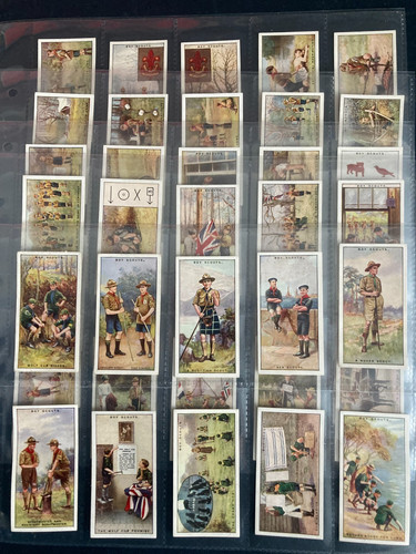 Cigarette cards boy - cards, scouts
