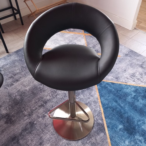Brushed cresent grey bar stool - brushed,