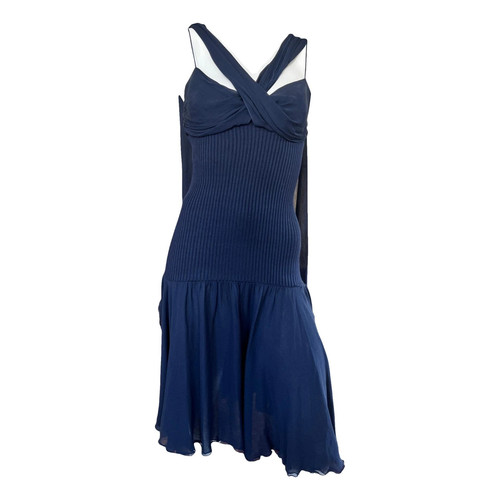 Beautiful navy silk semi - beautiful,