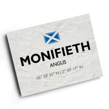 A4 PRINT - Monifieth, Angus, Scotland - Lat/Long NO4932