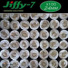 100 x 24mm Jiffy 7 Pellets Deep Peat Plugs Propagation Seeds Cuttings Hydroponic