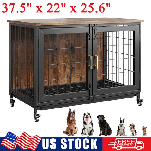 Large dog crate wooden kennel - large,