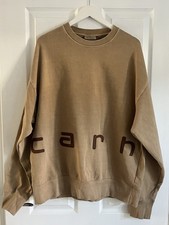 Carhartt Mens Brown Felt Script Sweatshirt Jumper Large New £110 Authentic
