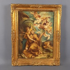 Antique Oil Painted Framed