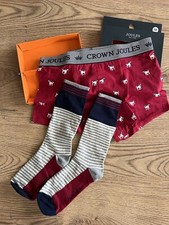 JOULES Boxer Shorts & Socks Men's Gift Set Size S & 2XL FREEPOST NEW MY55