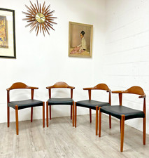 Set of 4 Danish Teak “Bull Horn” Model 69 Dining Chairs by Harry Ostergaard
