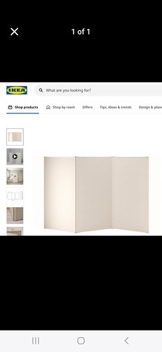 Ikea cream fabric room - ikea, divider