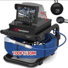 Sanyipace Sewer Camera 30m, 17mm Pipe Inspection Camera with Adjustable Light