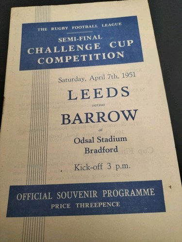 1951 rugby league challenge - rugby,
