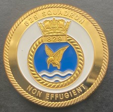 45mm Royal Navy 829 SQUADRON Challenge Coin With Coin Stand For Displaying