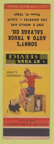 Matchbook cover sonny s - cover, auto