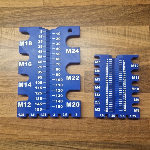 Metric bolt size gauge - metric,