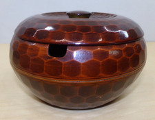 Vintage Japanese Ohitsu Wooden Lacquered Rice Bowl with Lid Made in Japan