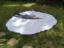 WHITE LINEN TABLECLOTH  3M + DIAMETER ROUND Estate Event (read description)!