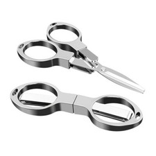 2 X Silver folding scissors -