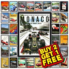 Grand Prix Metal Tin Sign