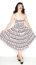 RARE Bernie Dexter Paris Dress Wink Face Print MEDIUM