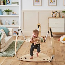 Little Hoppa 3-in-1 Wooden Baby Gym, Bouncer and Activity Table