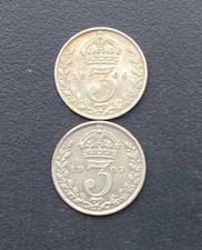 1906 & 1907  Silver Threepence