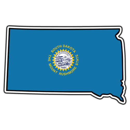 South dakota state outline - south,