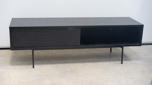 Black mid century unit - mid-century, tv