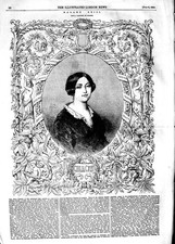 Original Old Antique Print 1854 Portrait Madame Giulia Grisi Lad 19th