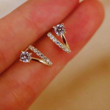 Mini Crystal Twist Hoop