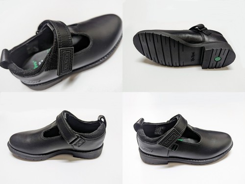 Girls kickers black leather - girls,