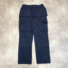 Tuff Stuff Cargo Trousers Mens 36" Vintage Carpenter Y2K Workwear Pants, Navy