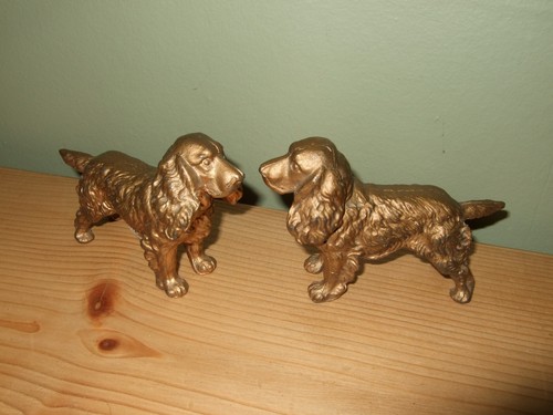 Pair gold coloured - pair, spelter