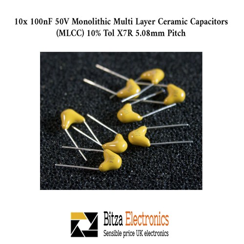 10x 100nf 50v multilayer - 10%,