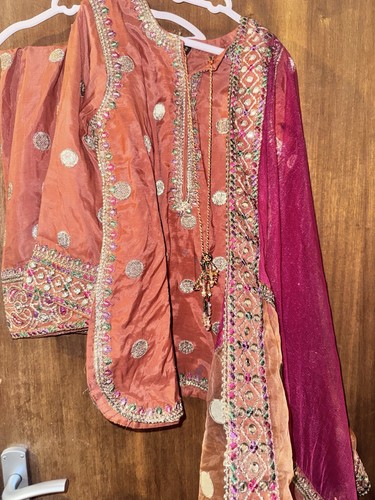 Girls embroidered silk salwar - girls,