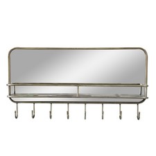 Antique Brass Iron Mirror with