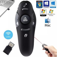 Wireless USB Presenter PowerPoint Pointer Clicker Pen Laser PPT Remote Control