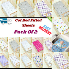 2 x Cot Bed Fitted Sheets Soft