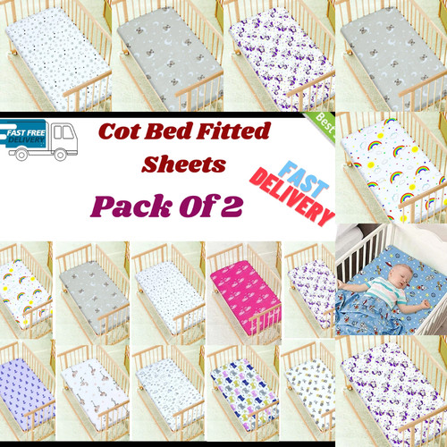 Cot bed fitted sheets - x,